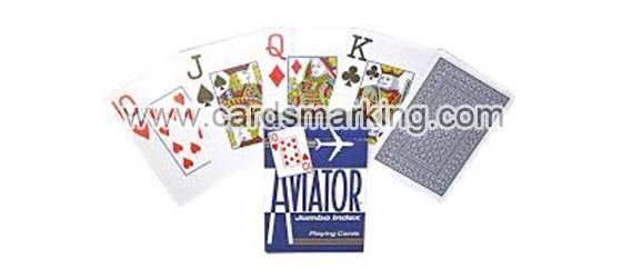 Aviator Blue Jumbo Index Barcode markiert spielen Decks