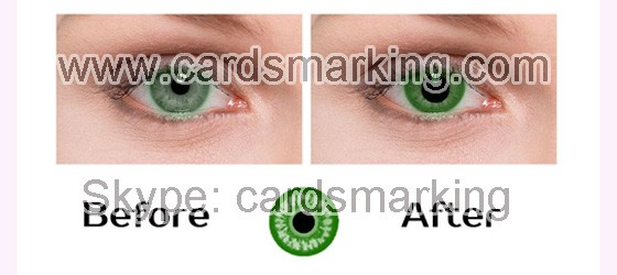 Las lentes de contacto de infrarrojos para los ojos verdes