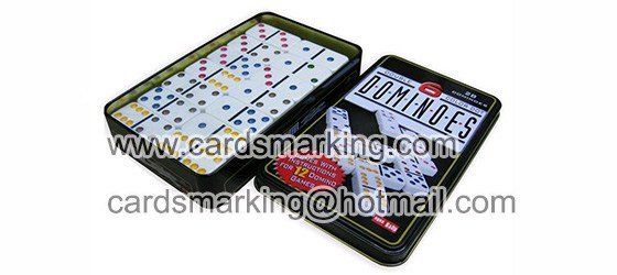 Luminous Marked Dominoes Double Six In White